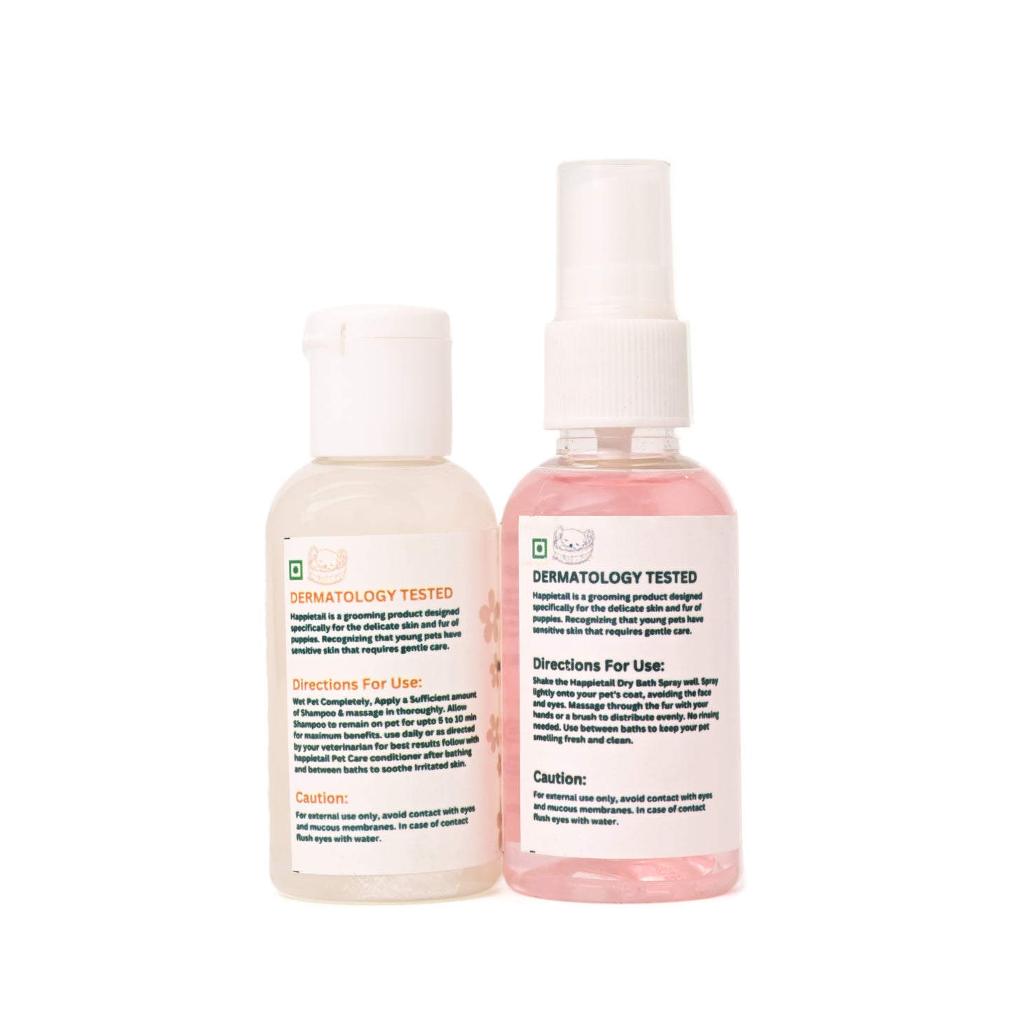 Happietail's Shampoo Duos-Coca Shea & Strawberry Dry Bath Spray - 60ml EACH