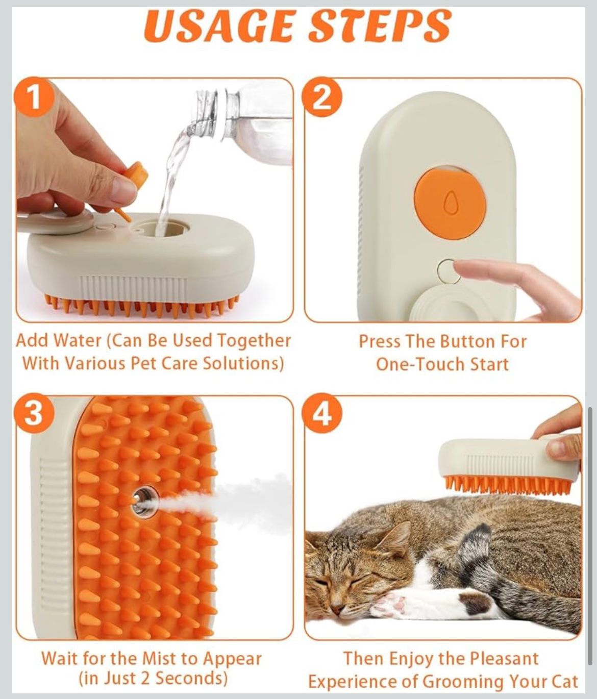 Summer Care Combo – Dry Bath + Grooming Steam Brush