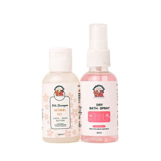 Happietail's Shampoo Duos-Coca Shea & Strawberry Dry Bath Spray