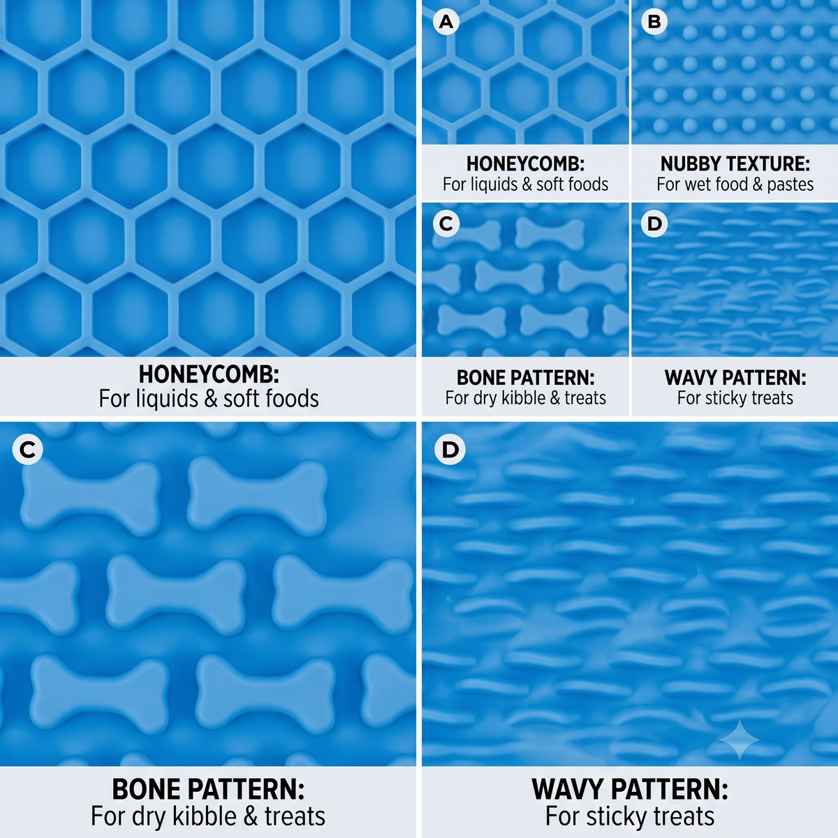 HappieTail™ Pet Slow Feeder Silicone Mat | Anti-Anxiety Lick Mat for Dogs & Cats